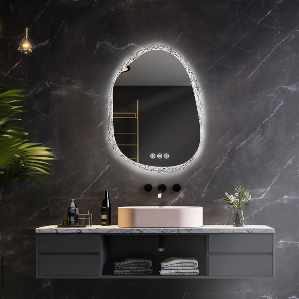 Unique Frameless Mirror LED Light Bathroom Mirror Wall Mounted Backlit Vanity Mirror Designed with Touch Sensors Dimmable Defog - The Grand Bazaar of Australia