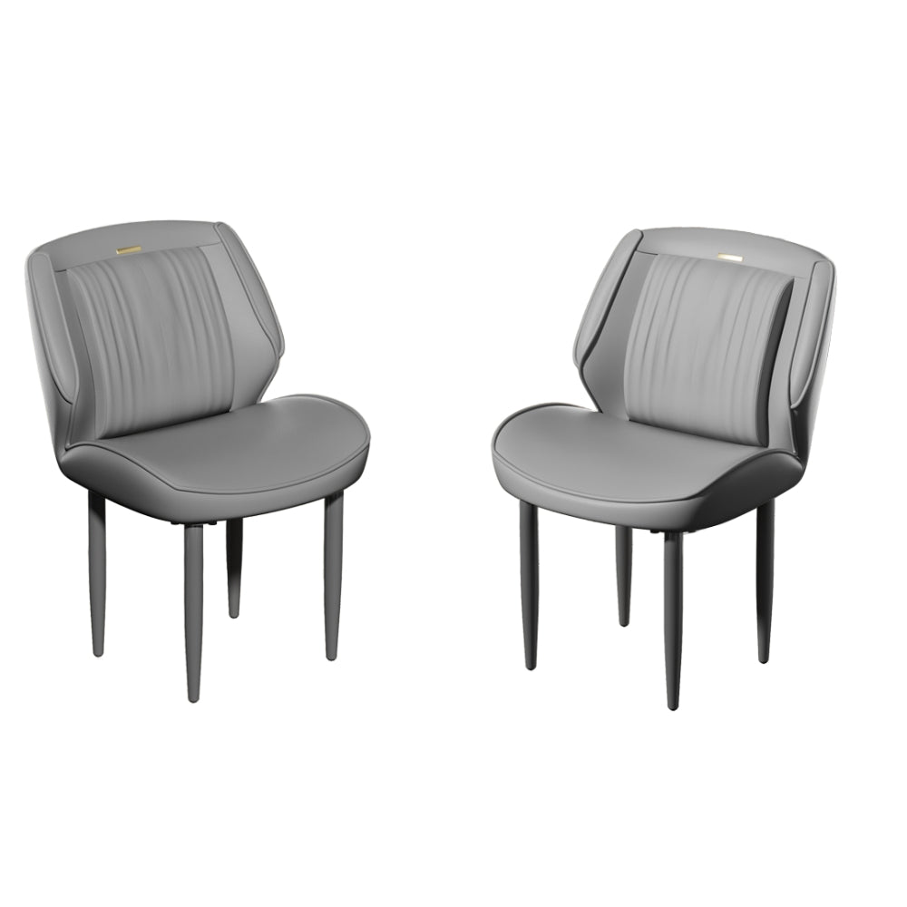 Modern Armless Leisure Chairs Microfiber Silicone Leather Dining Table Chairs - The Grand Bazaar of Australia