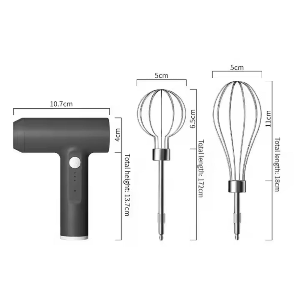 Wireless Electric Food Mixer Portable 3 Speeds Egg Beater - The Grand Bazaar of Australia