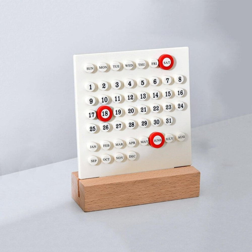 Handmade Acrylic Wooden Base DIY Calendar for Home and Office Desk Decoration - The Grand Bazaar of Australia