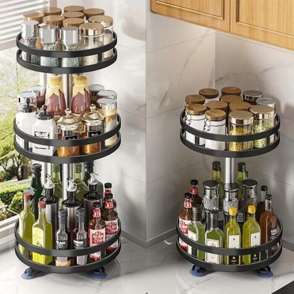 360 Degree Rotating Spice Rack Organizer for Kitchen - The Grand Bazaar of Australia