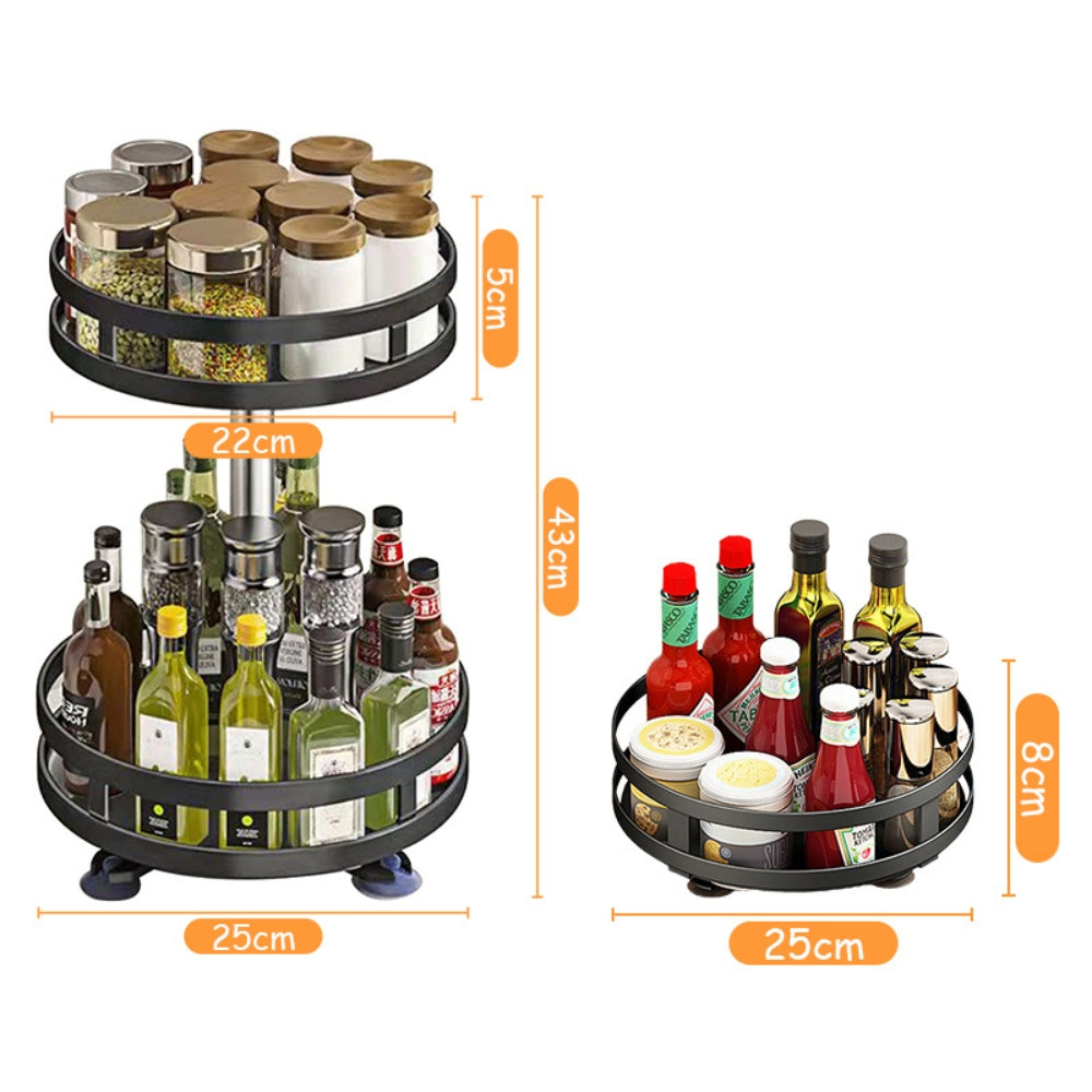 360 Degree Rotating Spice Rack Organizer for Kitchen - The Grand Bazaar of Australia