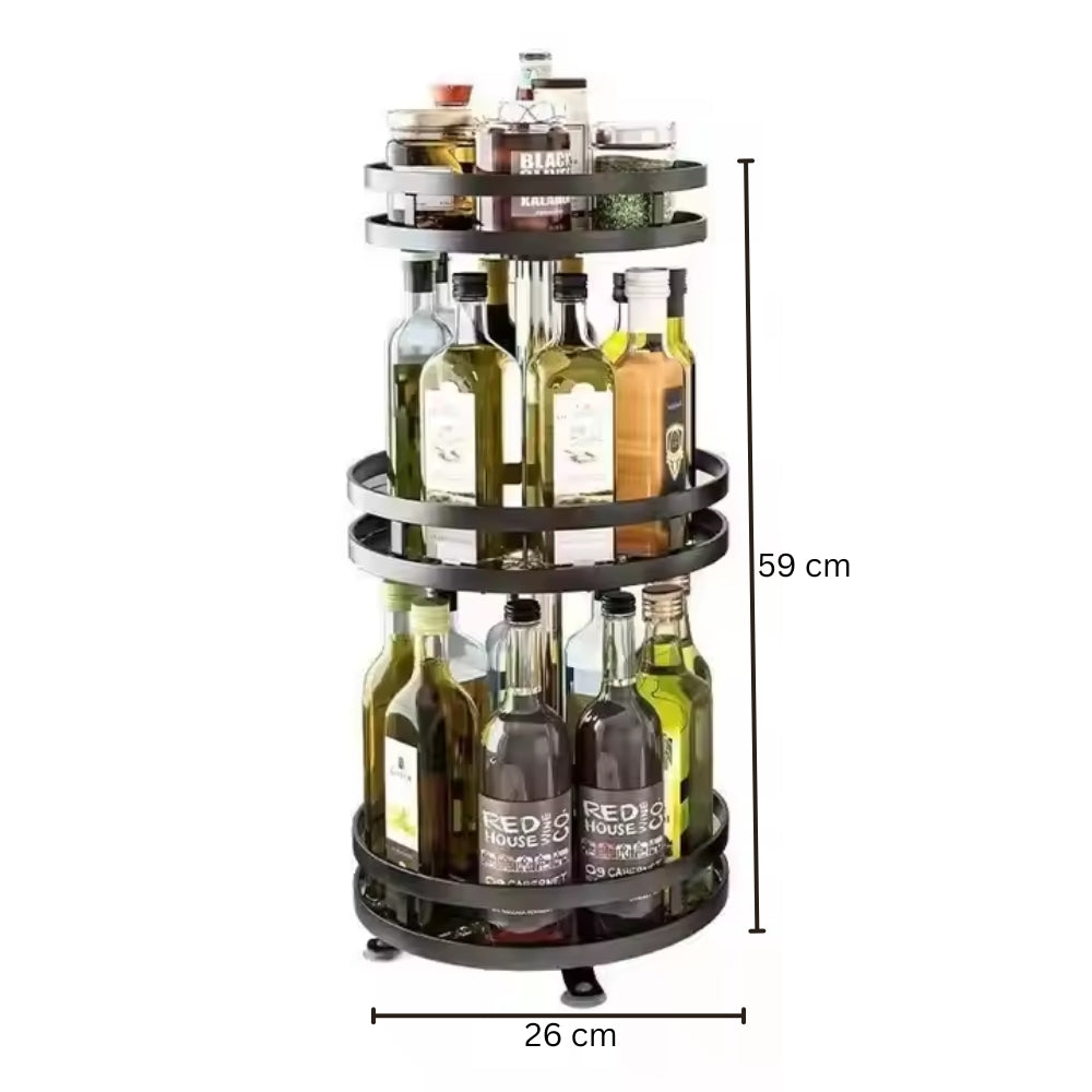 360 Degree Rotating Spice Rack Organizer for Kitchen - The Grand Bazaar of Australia