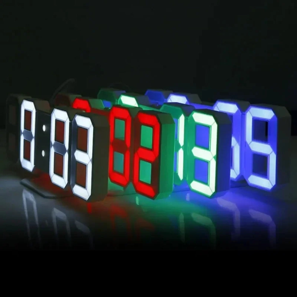 Adjustable 3D LED Digital Wall Clock - The Grand Bazaar of Australia