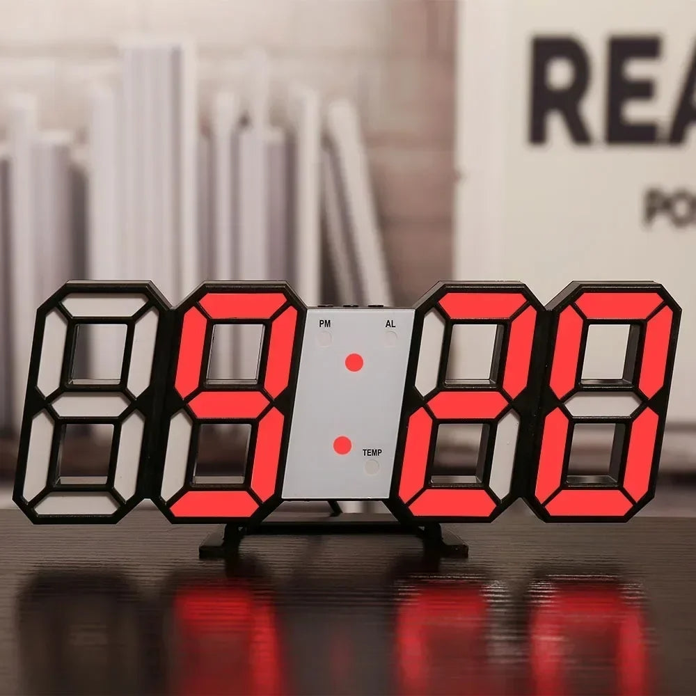 Adjustable 3D LED Digital Wall Clock - The Grand Bazaar of Australia