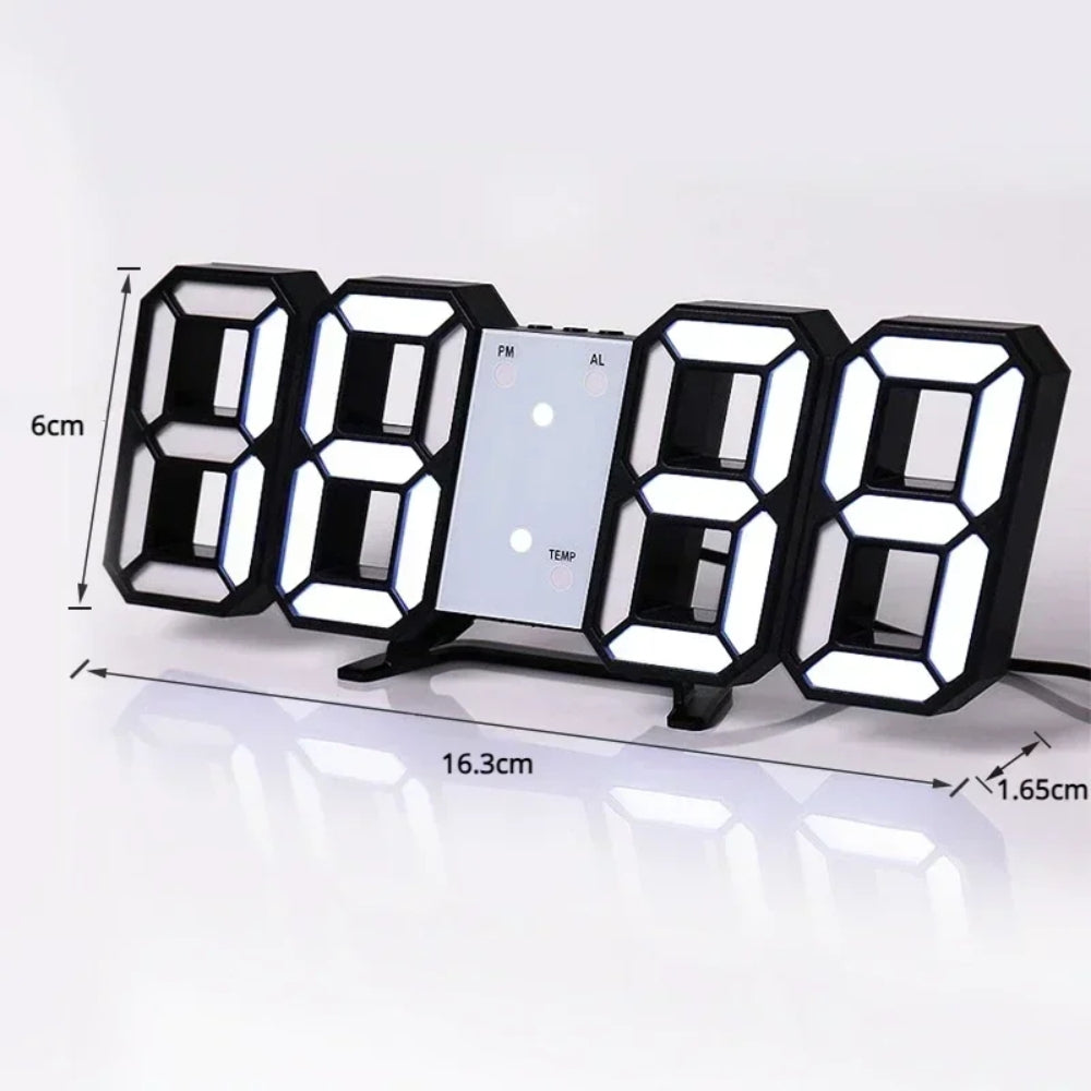 Adjustable 3D LED Digital Wall Clock - The Grand Bazaar of Australia