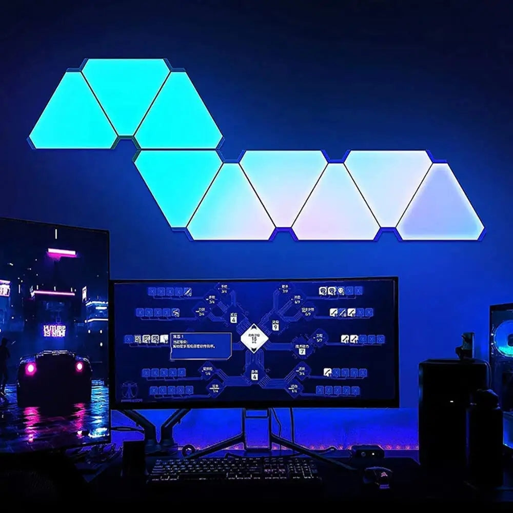 LED Triangular Quantum Lamp RGB Wall Lamp - The Grand Bazaar of Australia
