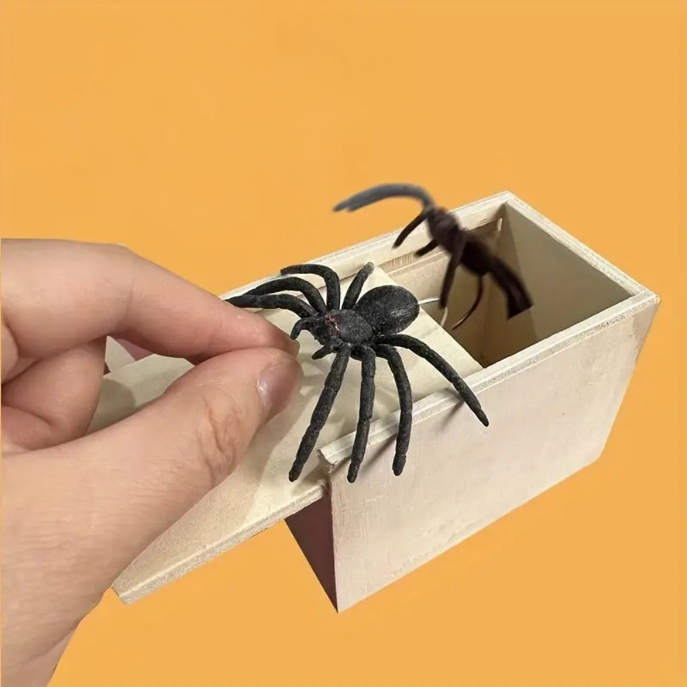 Wooden Prank Spider Scare Box - The Grand Bazaar of Australia