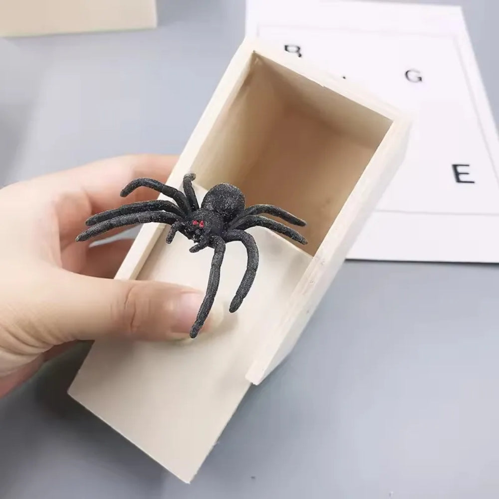 Wooden Prank Spider Scare Box - The Grand Bazaar of Australia