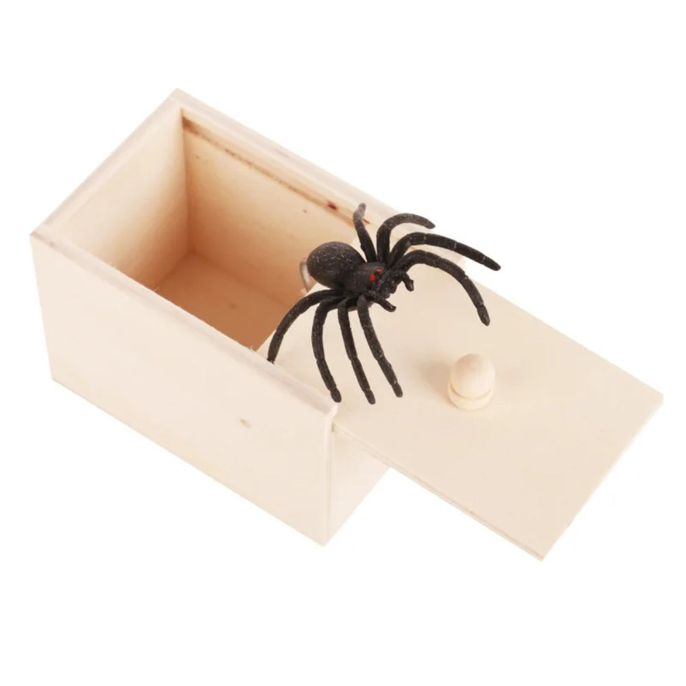 Wooden Prank Spider Scare Box - The Grand Bazaar of Australia