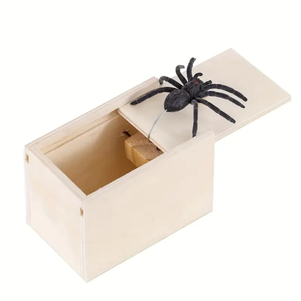 Wooden Prank Spider Scare Box - The Grand Bazaar of Australia