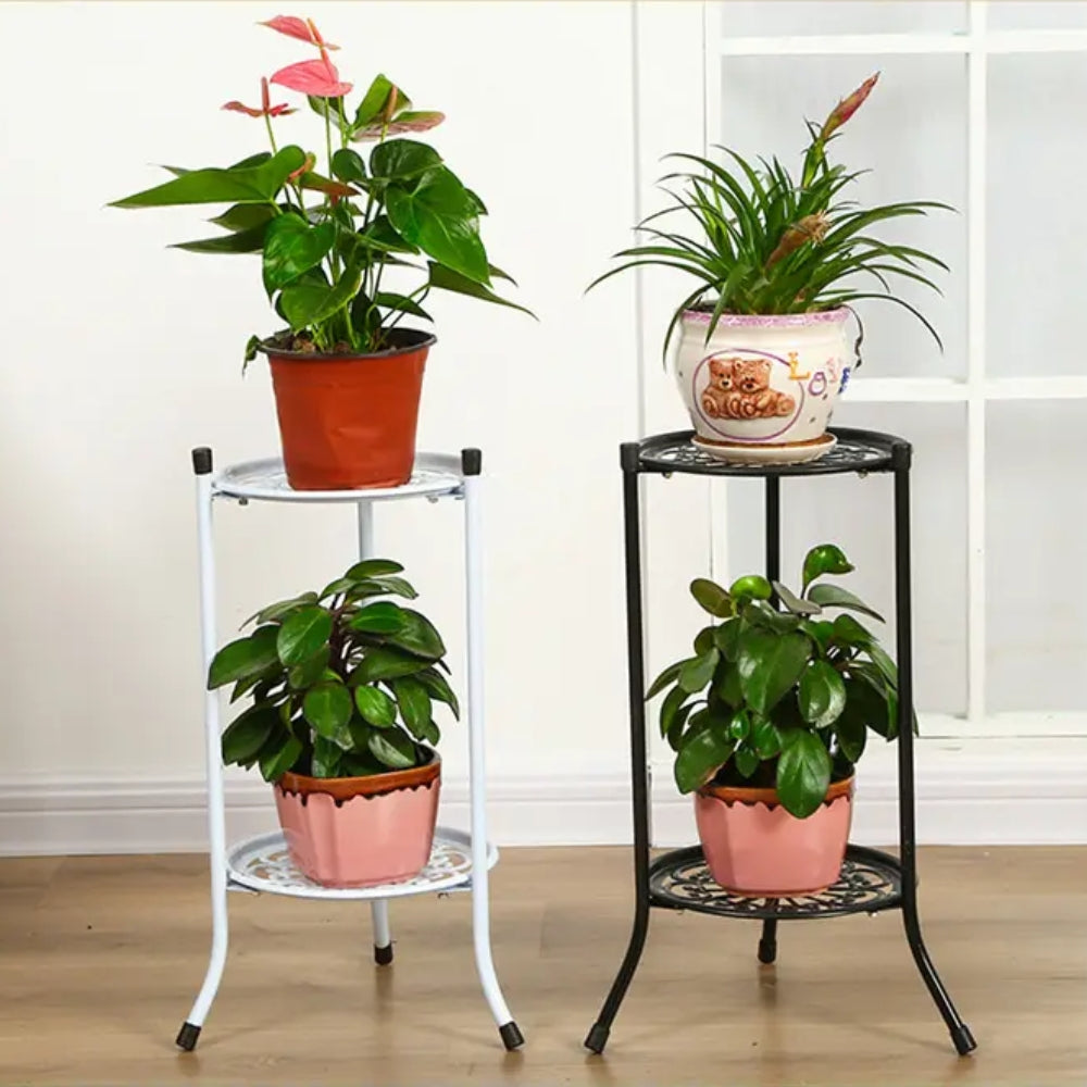 2 Tier Metal Plant Stand for Indoor and Outdoor Decoration - The Grand Bazaar of Australia