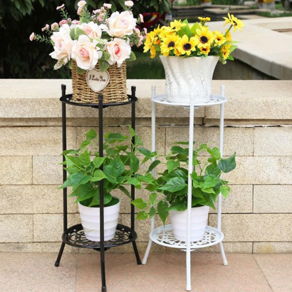 2 Tier Metal Plant Stand for Indoor and Outdoor Decoration - The Grand Bazaar of Australia