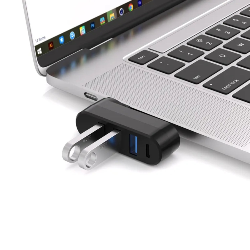 4 in 1 USB Data Hub 180 Degree Rotatable - The Grand Bazaar of Australia