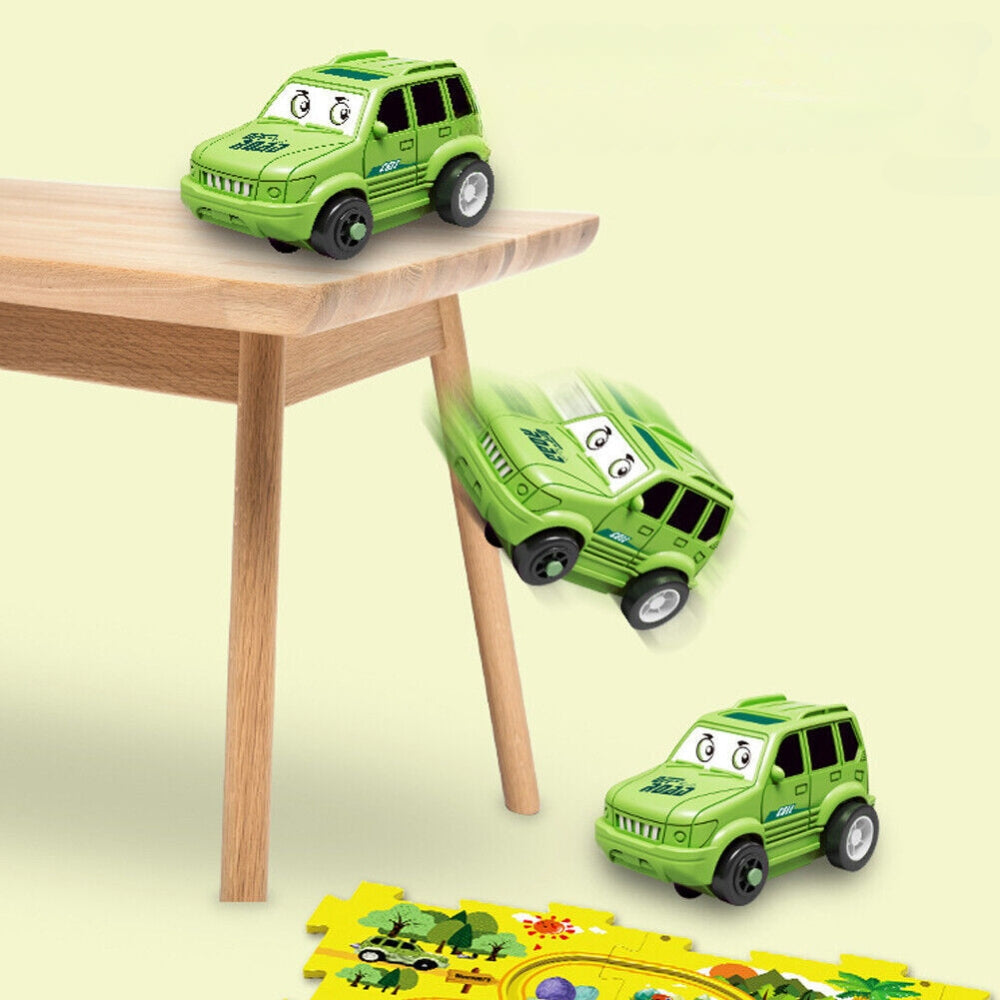 DIY Car Track Puzzle Play Set Preschool Educational Montessori Toy
