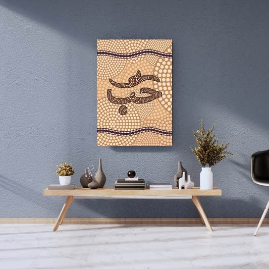 Hub โ ุญุจ | Love in Arabic Calligraphy with Aboriginal Art | Wall Art Print