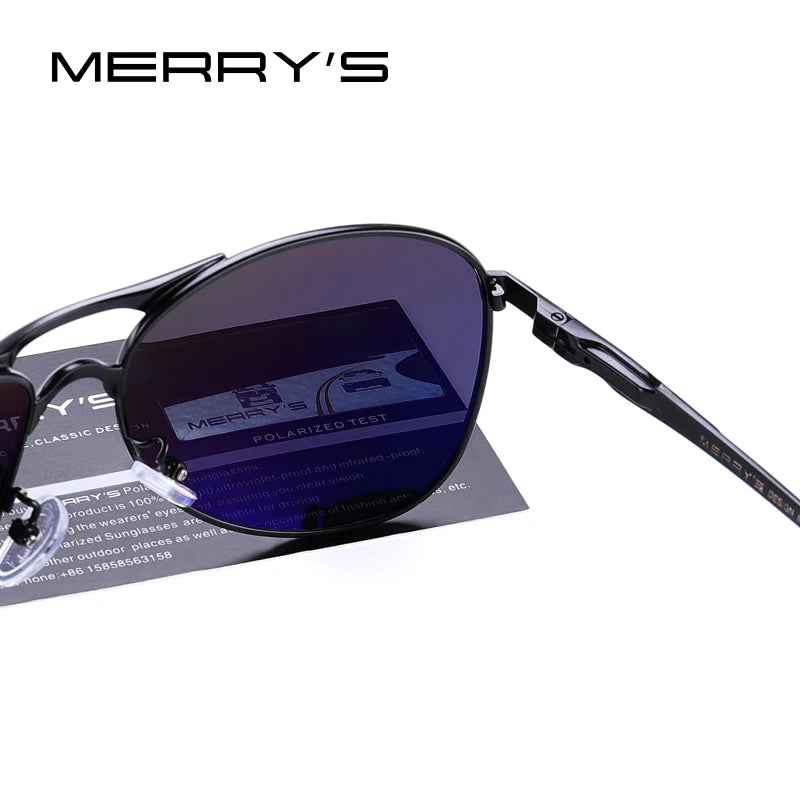 Men’s Classic Polarized Pilot Sunglasses – Model S8712N