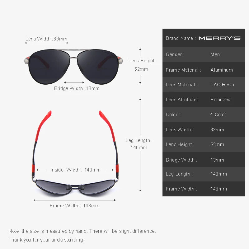 Men’s HD Polarized Pilot Sunglasses – Model S8404