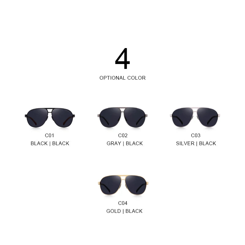 Men's Polarized Pilot Sunglasses – Model S8611N