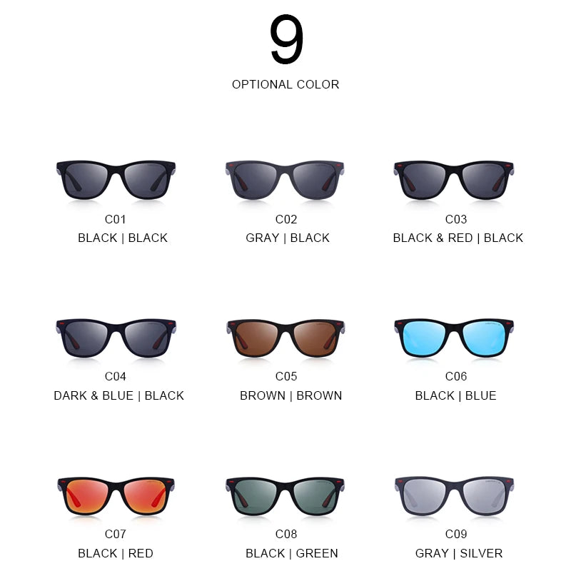 Unisex Classic Square Polarized Sunglasses – Model S8508