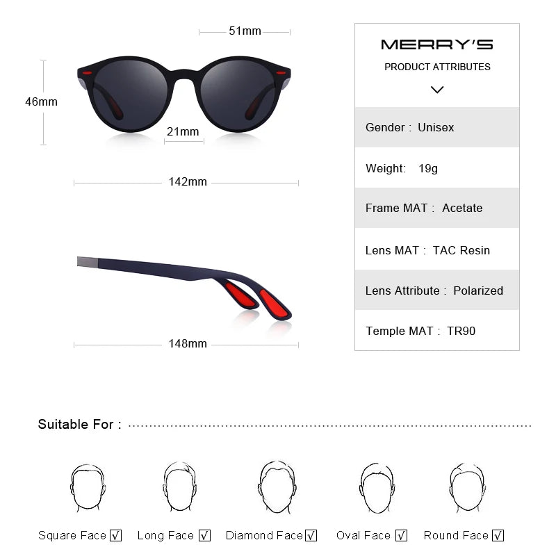 Classic Retro Oval Polarized Sunglasses – Model S8126