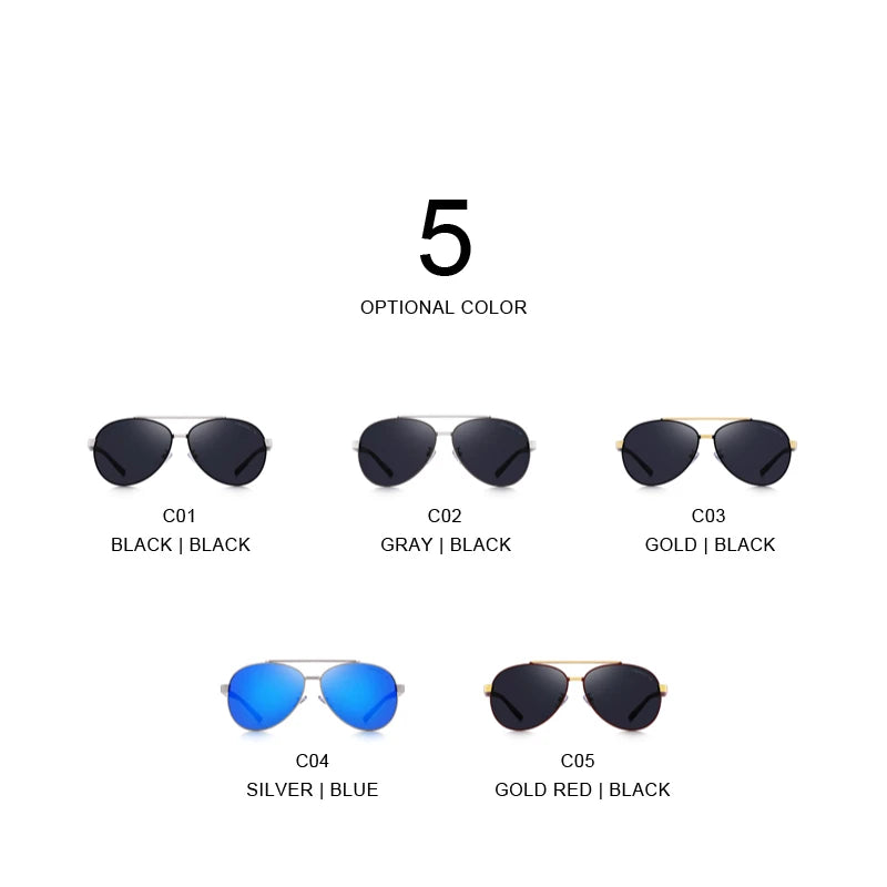 Men’s Classic Pilot Sunglasses – Model S8628N