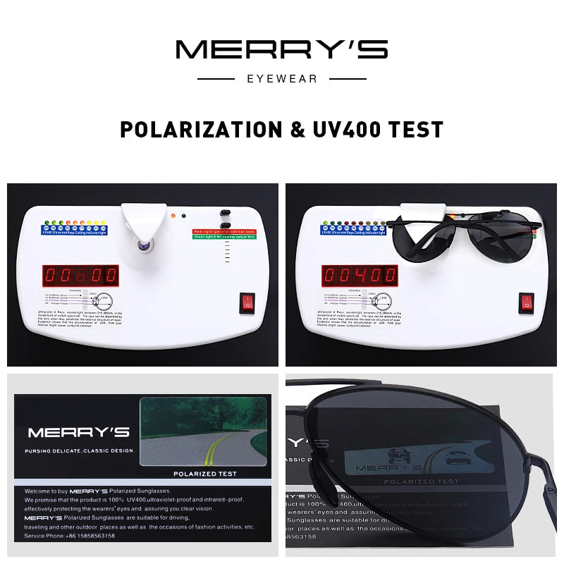Men’s Classic Pilot Polarized Night Vision Sunglasses – Model S8601