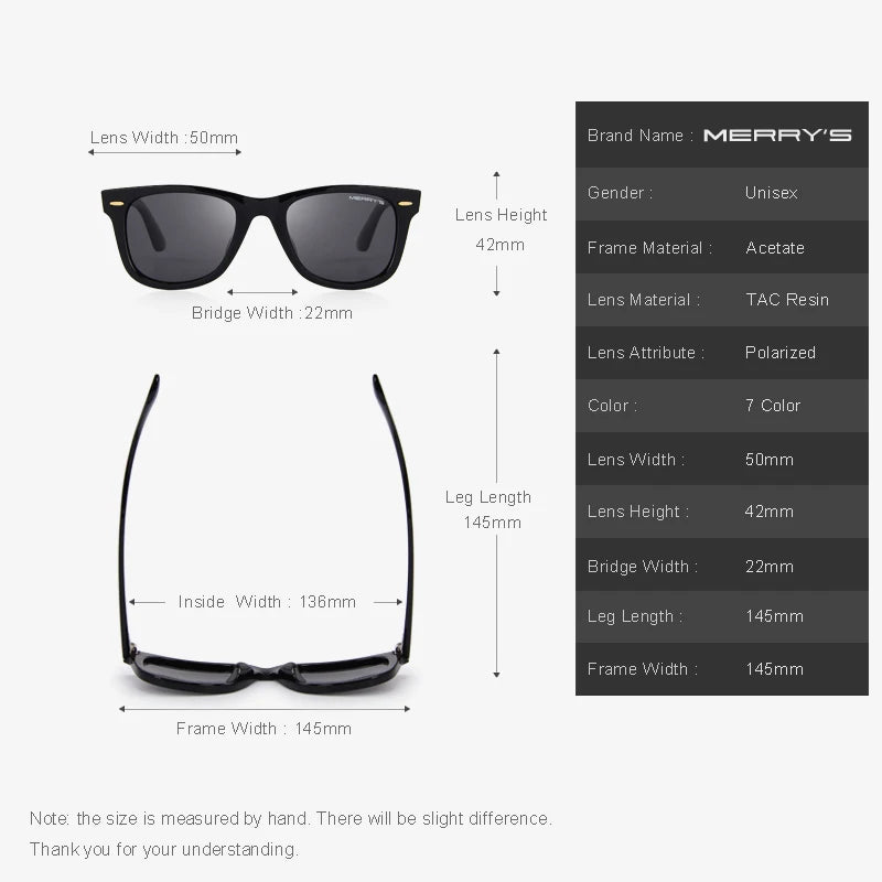 Unisex Retro Square Polarized Sunglasses – Model S8140