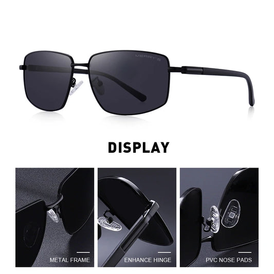 Men’s HD Polarized Rectangle Sunglasses – Model S8282
