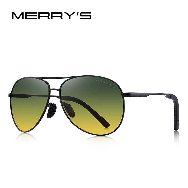 Men’s Classic Pilot Polarized Night Vision Sunglasses – Model S8601