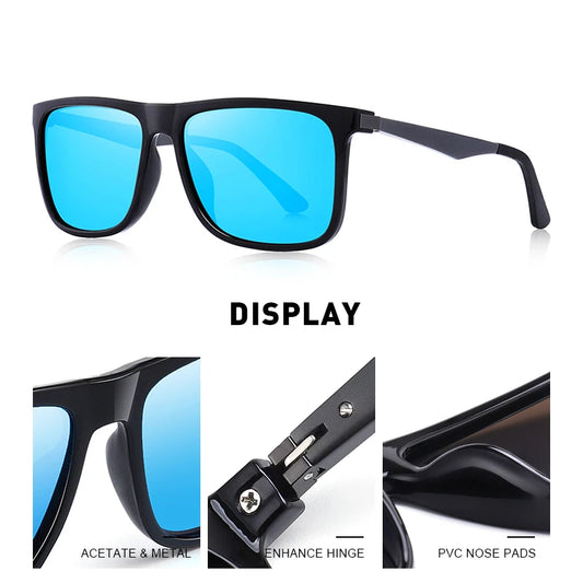 Men's Classic Square Polarized Sunglasses – Model S8250N