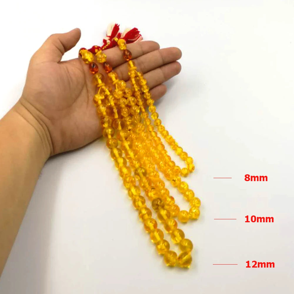 Ambers Color Tasbih with Insect Bead – 33, 66, 99 Beads | Royal Handmade Tassels | Turkish Design | Men’s Misbaha Muslim Rosary Prayer Beads