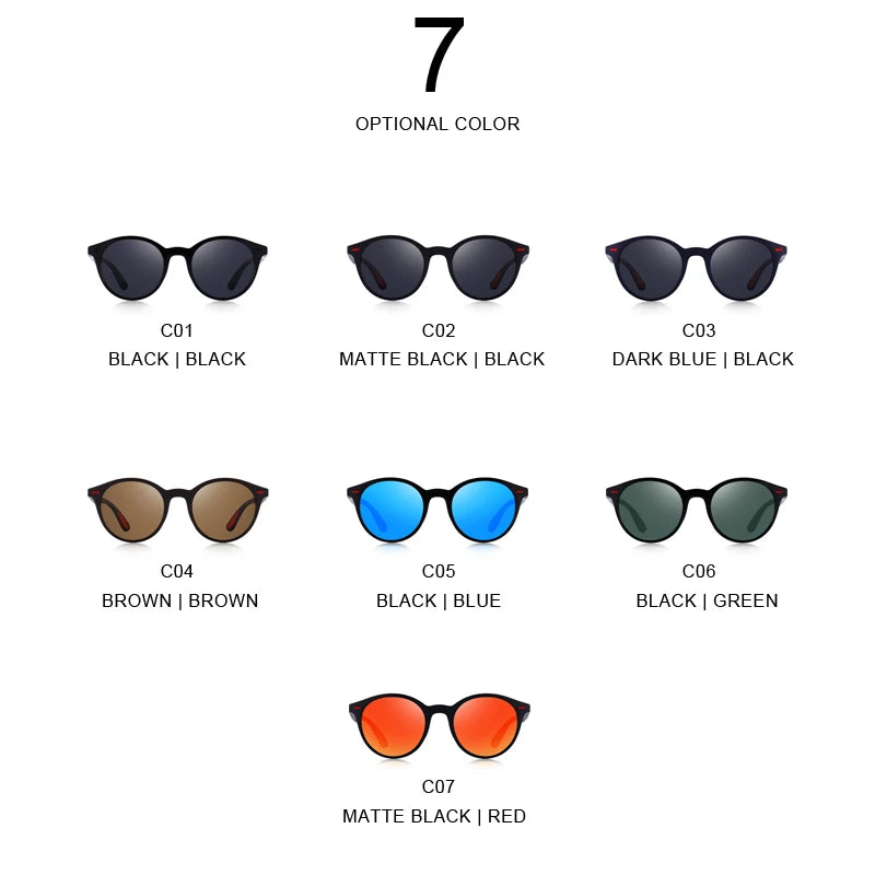 Classic Retro Oval Polarized Sunglasses – Model S8126
