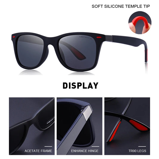 Unisex Classic Square Polarized Sunglasses – Model S8508
