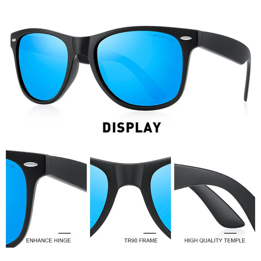 Menâs Classic Retro Square Polarized Sunglasses â Model S8318