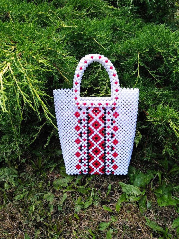 Handcrafted Palestinian Tatreez Beaded Bag