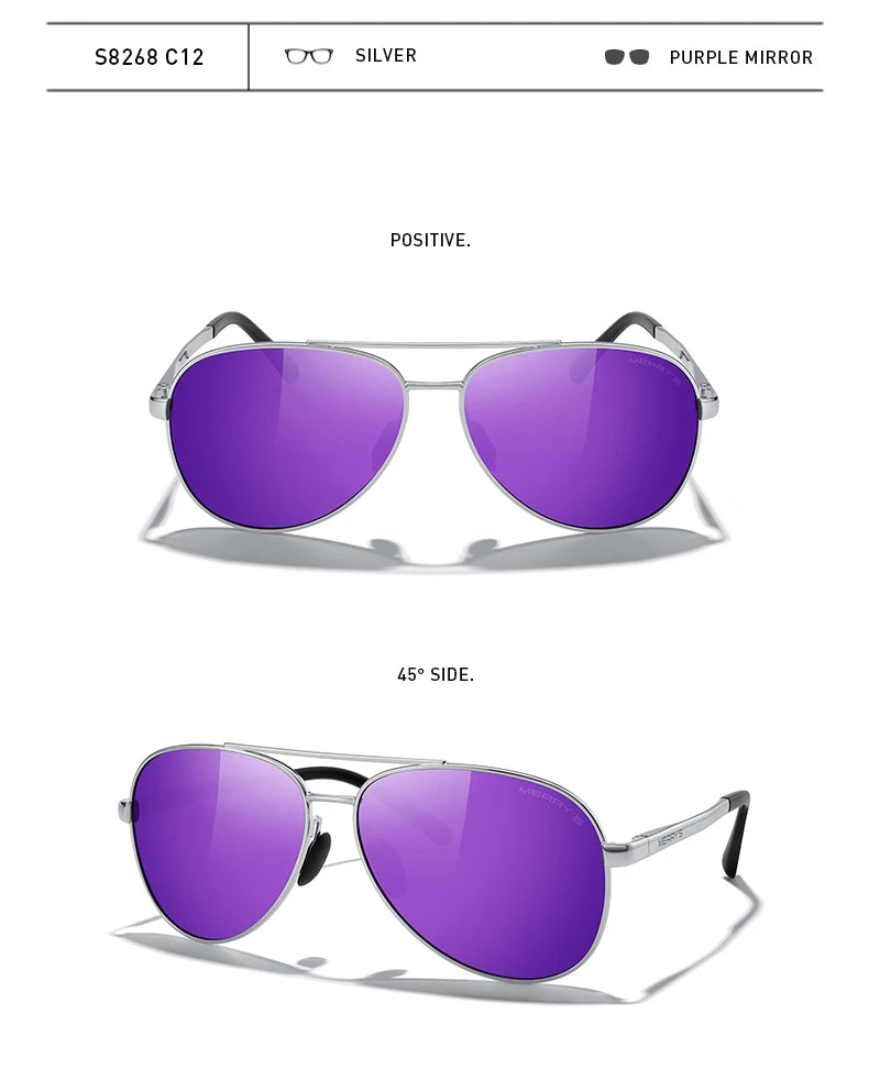 Classic Polarized Pilot Sunglasses – Stylish Gradient Lens Eyewear for Men & Women (Model S8268)