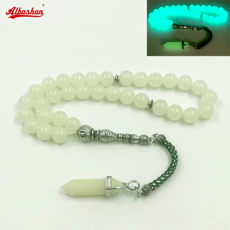 Tasbih Luminous Stone Muslim Misbaha – 33 Prayer Beads | Islamic Arabic Bracelet | Turkish Eid Gift | Arabia Fashion Jewelry