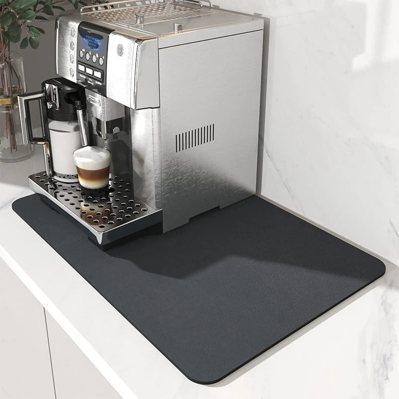 Super Absorbent Large Kitchen Mat – Quick-Dry Dish Drying & Coffee Drain Pad with Non-Slip Backing