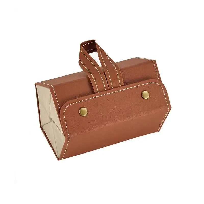Multifunctional Glasses & Jewelry Storage Box – High-End PU Leather, Foldable & Handmade