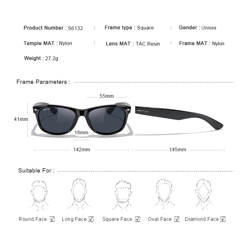 Classic Retro Rivet Polarized Sunglasses – Model S6132
