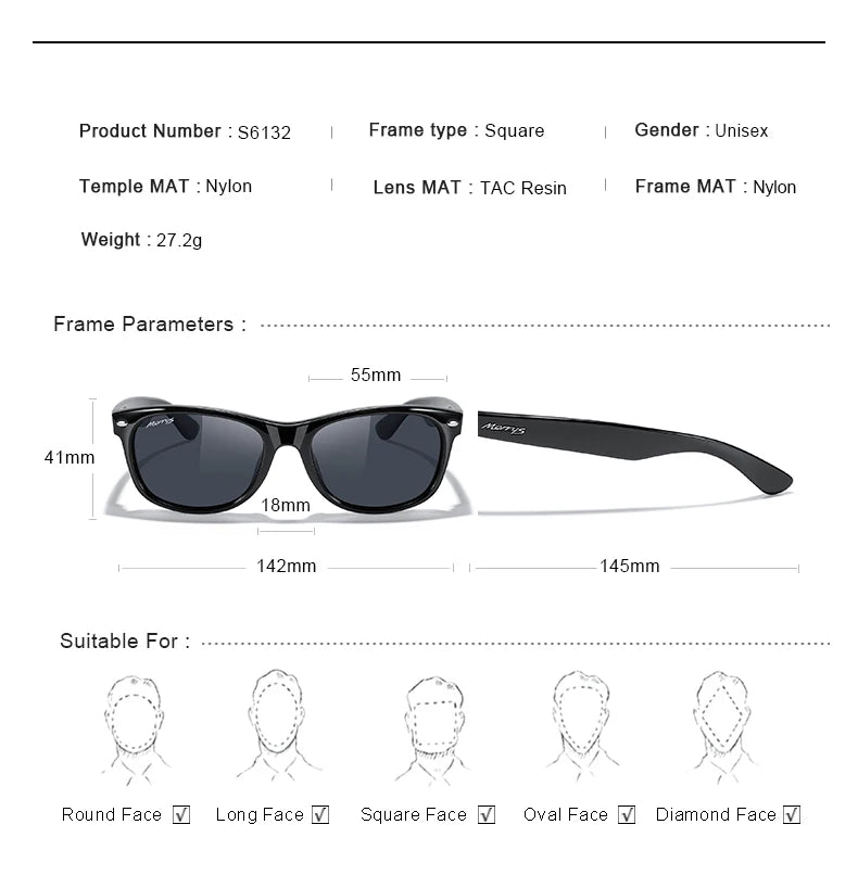 Classic Retro Rivet Polarized Sunglasses – Model S6132