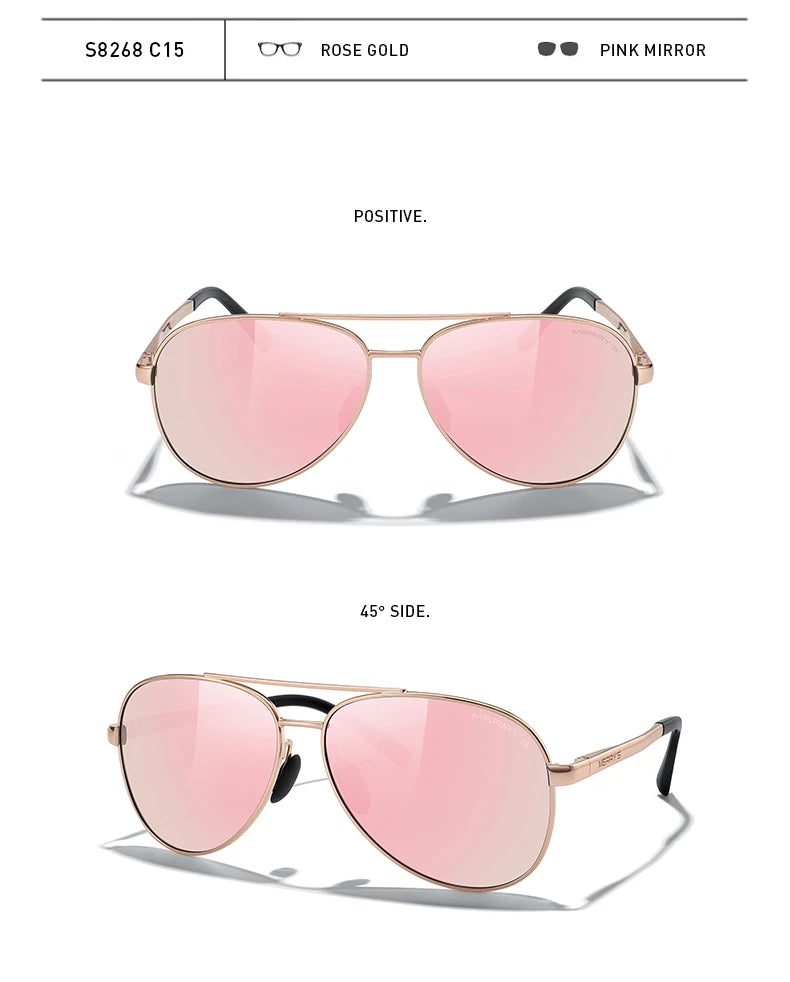 Classic Polarized Pilot Sunglasses – Stylish Gradient Lens Eyewear for Men & Women (Model S8268)