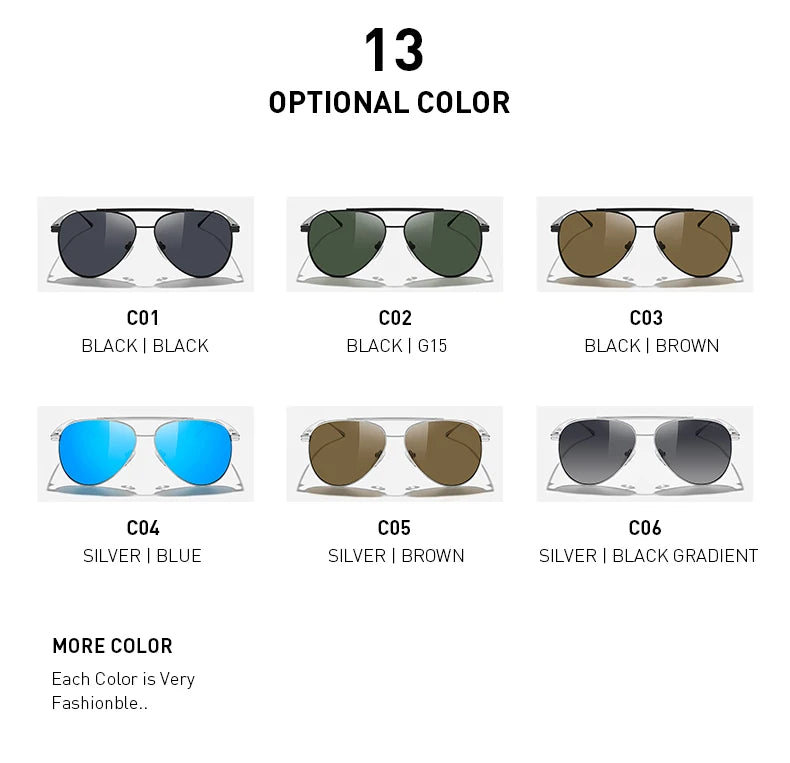Classic Pilot Polarized Sunglasses – Model S8580