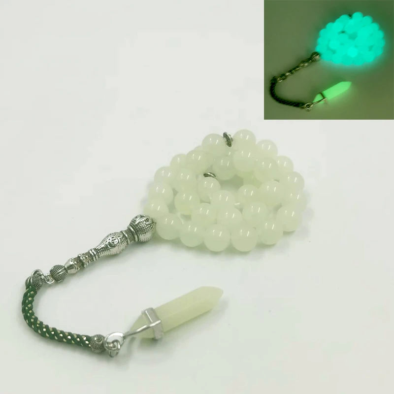 Tasbih Luminous Stone Muslim Misbaha – 33 Prayer Beads | Islamic Arabic Bracelet | Turkish Eid Gift | Arabia Fashion Jewelry