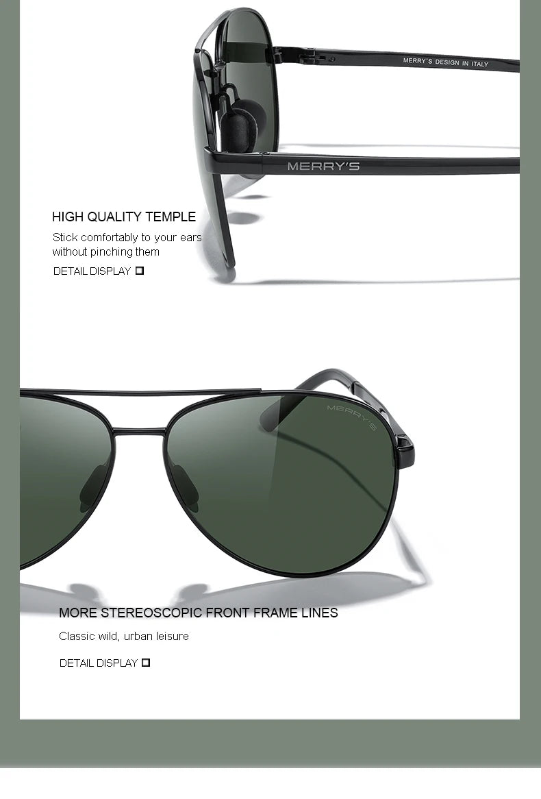 Classic Polarized Pilot Sunglasses – Stylish Gradient Lens Eyewear for Men & Women (Model S8268)