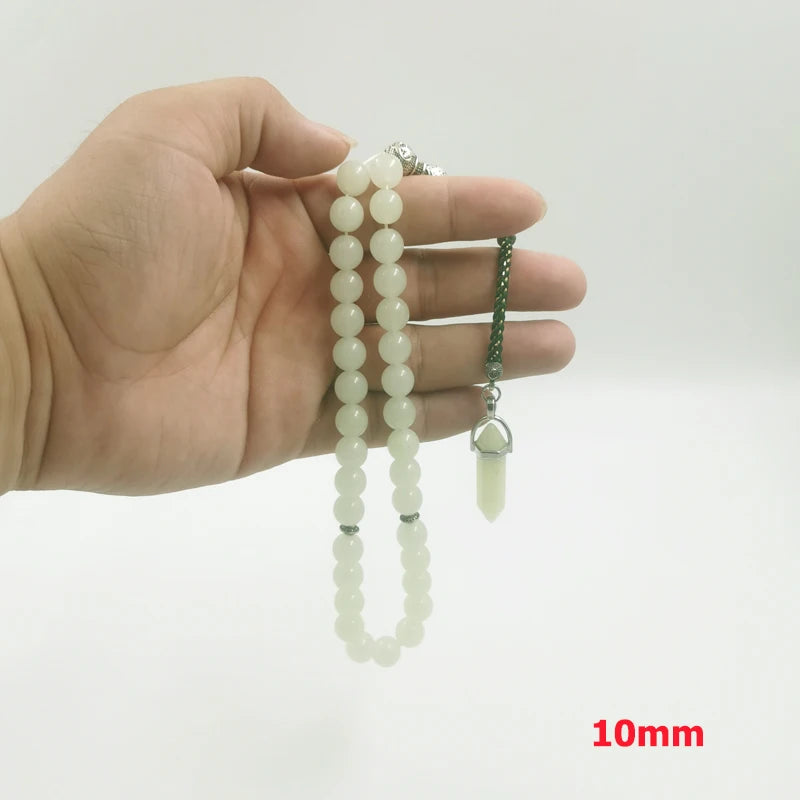 Tasbih Luminous Stone Muslim Misbaha – 33 Prayer Beads | Islamic Arabic Bracelet | Turkish Eid Gift | Arabia Fashion Jewelry
