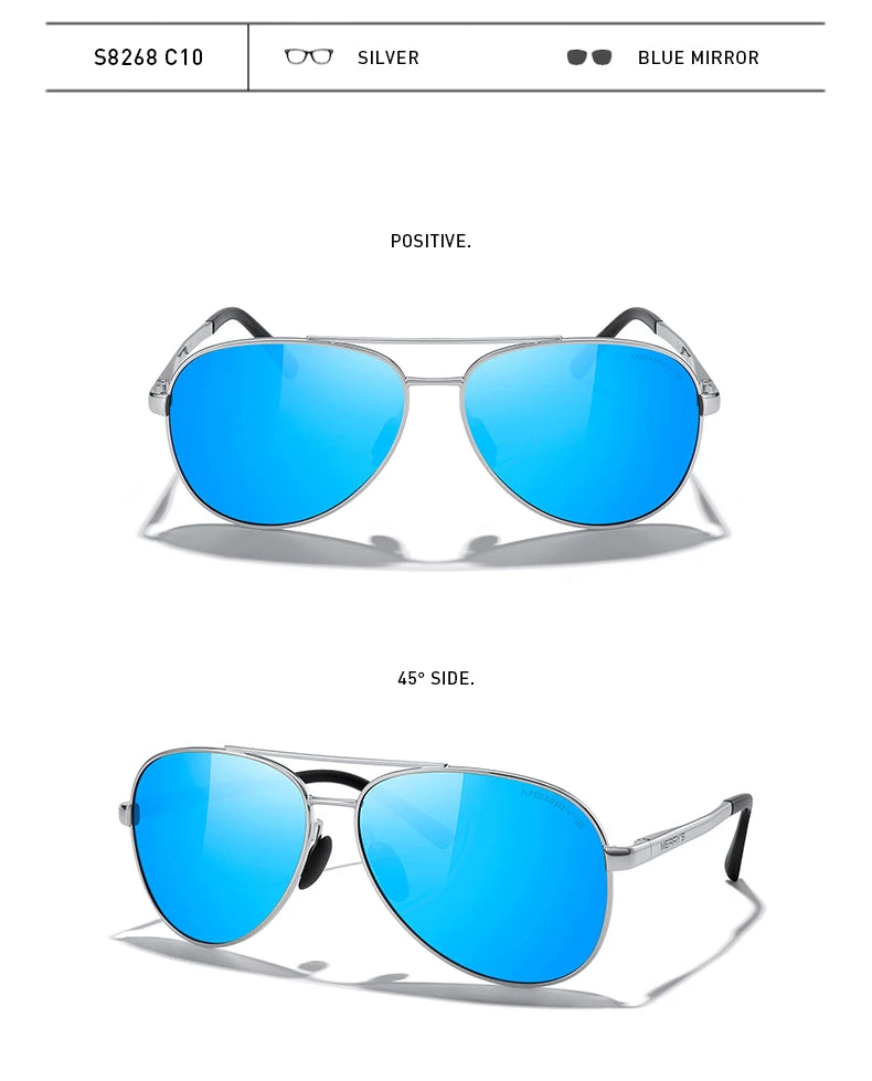 Classic Polarized Pilot Sunglasses – Stylish Gradient Lens Eyewear for Men & Women (Model S8268)
