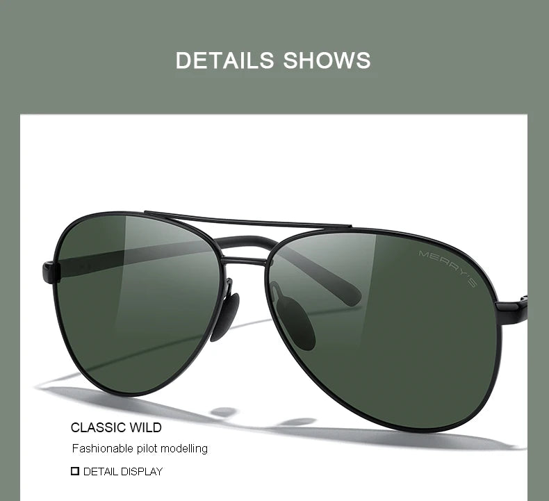 Classic Polarized Pilot Sunglasses – Stylish Gradient Lens Eyewear for Men & Women (Model S8268)