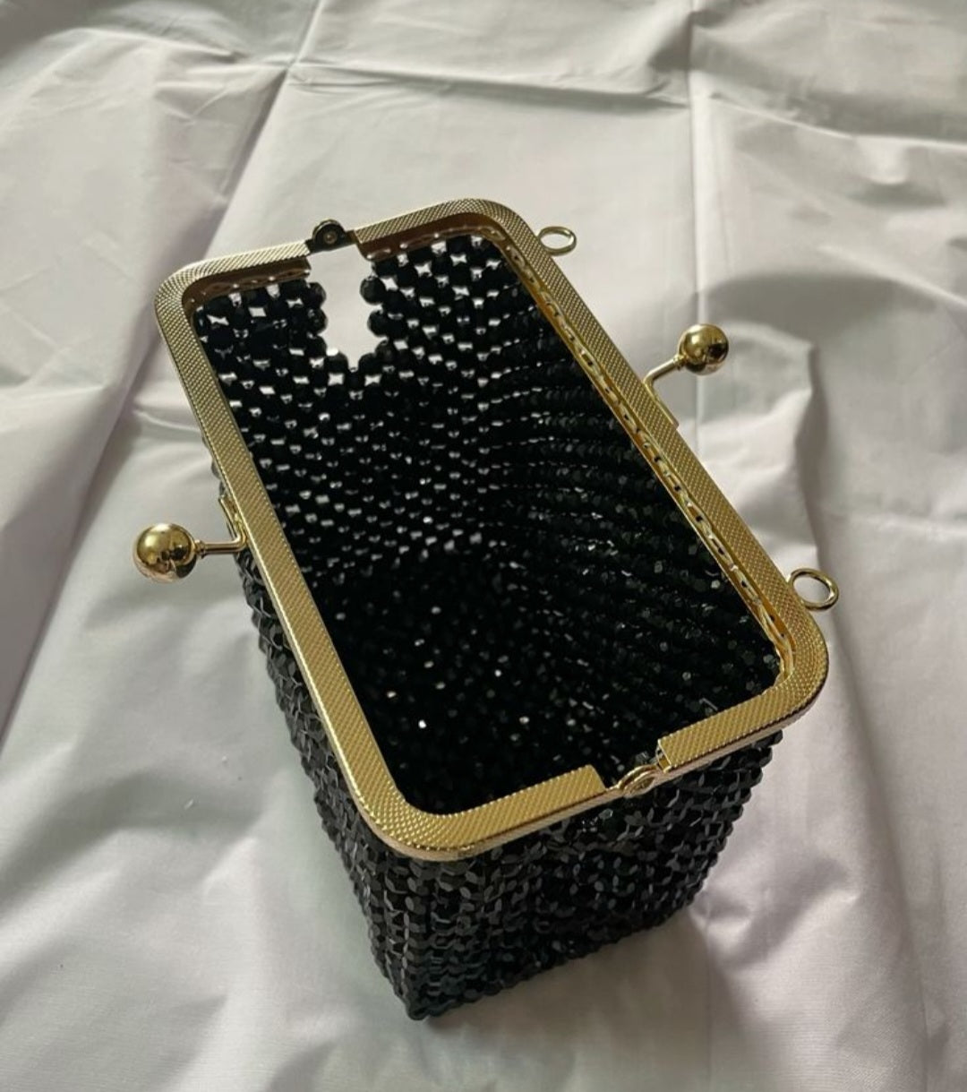 Metal Frame Lollipop Beads Bag